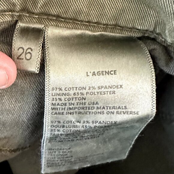 NWT L'AGENCE The Affair Green High Rise Flare Jean in Brigade - Size 26 - Picture 3 of 15